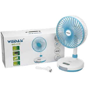 Weidasi Rechargeable desk fan with Led light- WD-219