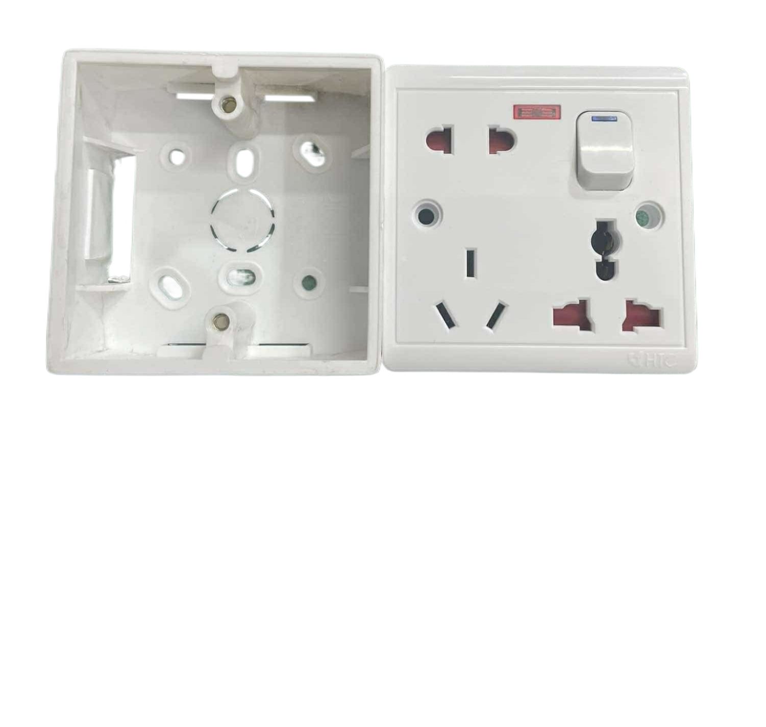 Tesla  8 Pin13A Multi Function All Rounder Combined Socket with Switch Tesla 8 Pin Socket Tesla 13A Multi Function Socket Tesla universal socket with switch Tesla socket price in Bangladesh Multi plug socket BD Tesla 8 pin combined socket All rounder socket Tesla Tesla electric accessories BD Tesla 13A socket for home and office