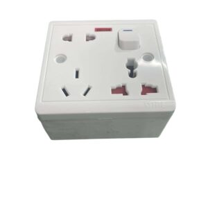 Tesla 8 Pin Socket Tesla 13A Multi Function Socket Tesla universal socket with switch Tesla socket price in Bangladesh Multi plug socket BD Tesla 8 pin combined socket All rounder socket Tesla Tesla electric accessories BD Tesla 13A socket for home and office