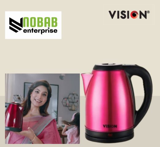Vision Electric Kettle 2.0L VIS-EK-009 Pink With 1 Year Warranty Vision electric kettle, Vision kettle price in Bangladesh, Electric kettle 2.0L, Vision VIS-EK-009, Vision kitchen appliances, Pink electric kettle BD