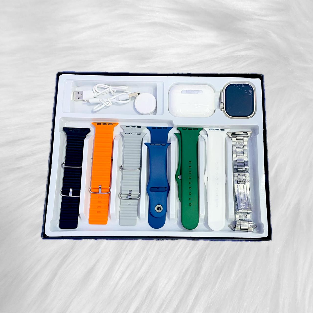 CROWN H80 Ultra 2 Smart Watch 10 in 1 Combo with TWS Earbuds CROWN H80 Ultra 2, Smart Watch, 10 in 1 Combo, TWS Earbuds, Smartwatch Bangladesh, Fitness Tracker, Bluetooth Watch, Nobab Enterprise, Best Smart Watch BD, CROWN Smart Watch